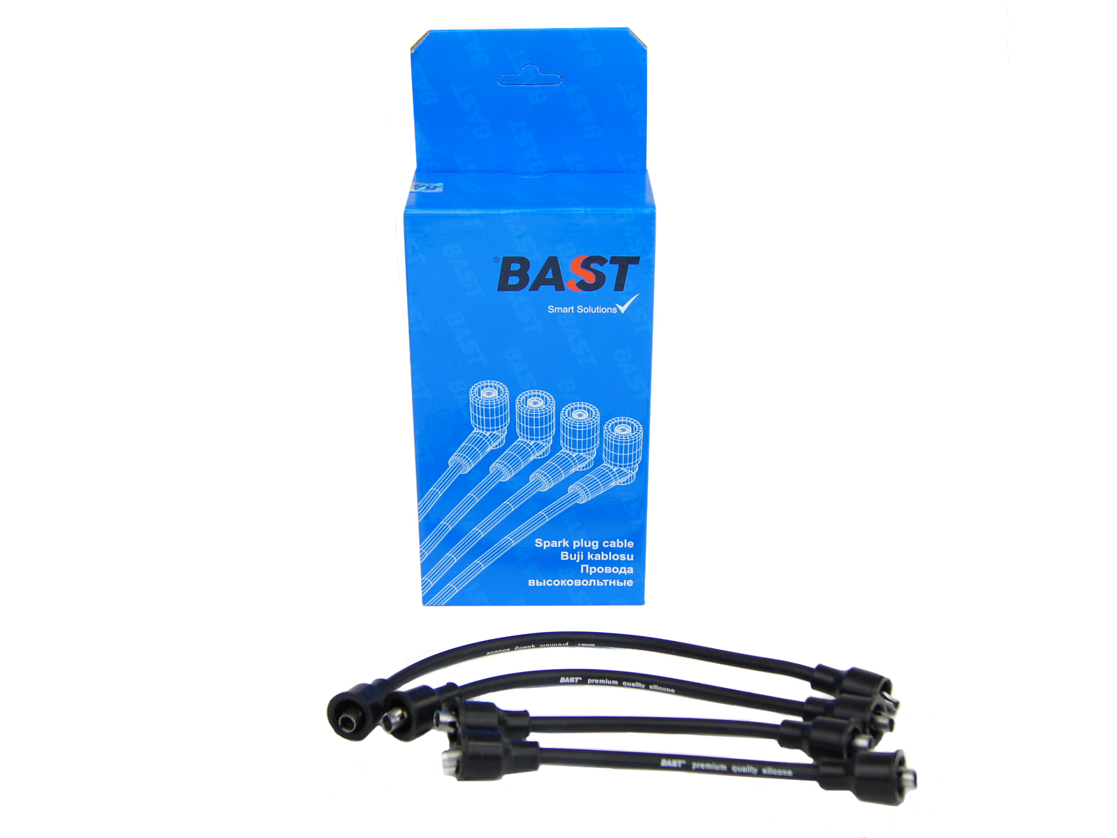 Провода в/в для а/м ГАЗ 3302, 3110 дв. 406 без наконеч. "BAST" силикон (к-кт)