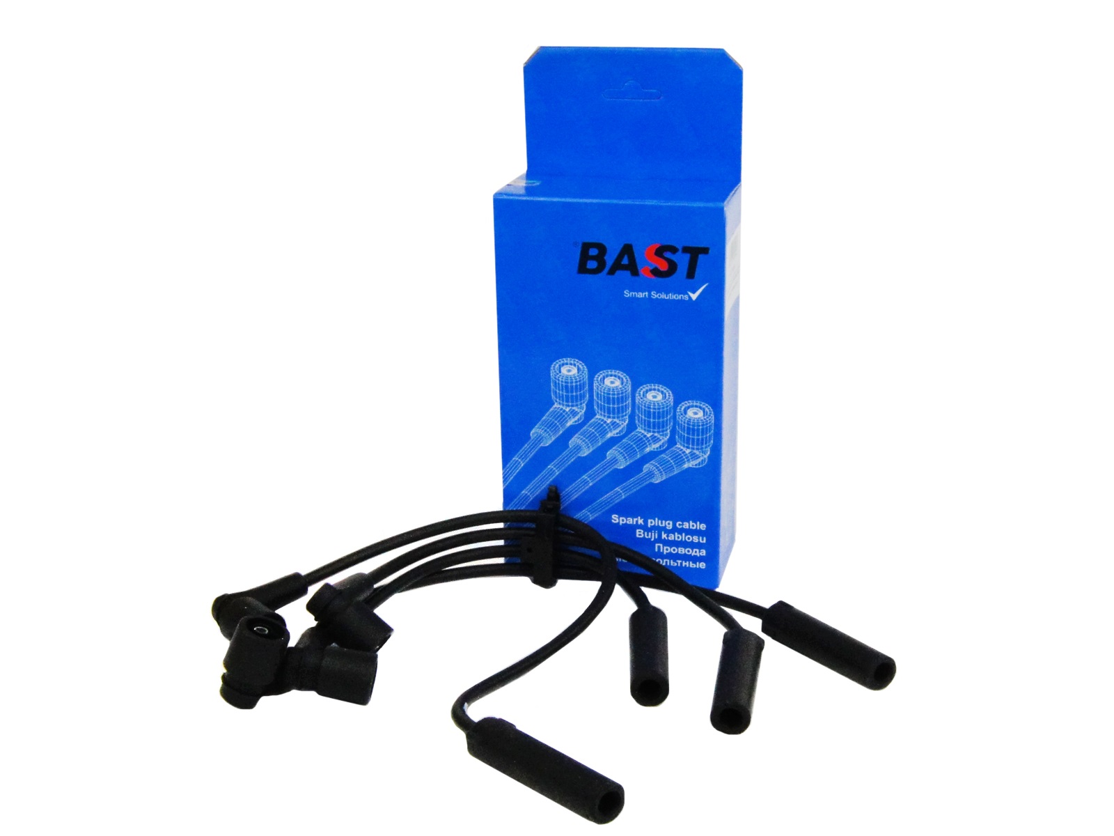 Провода в/в для а/м ВАЗ 21214 (инж. до 2006 г.в.) "BAST" силикон (к-кт)