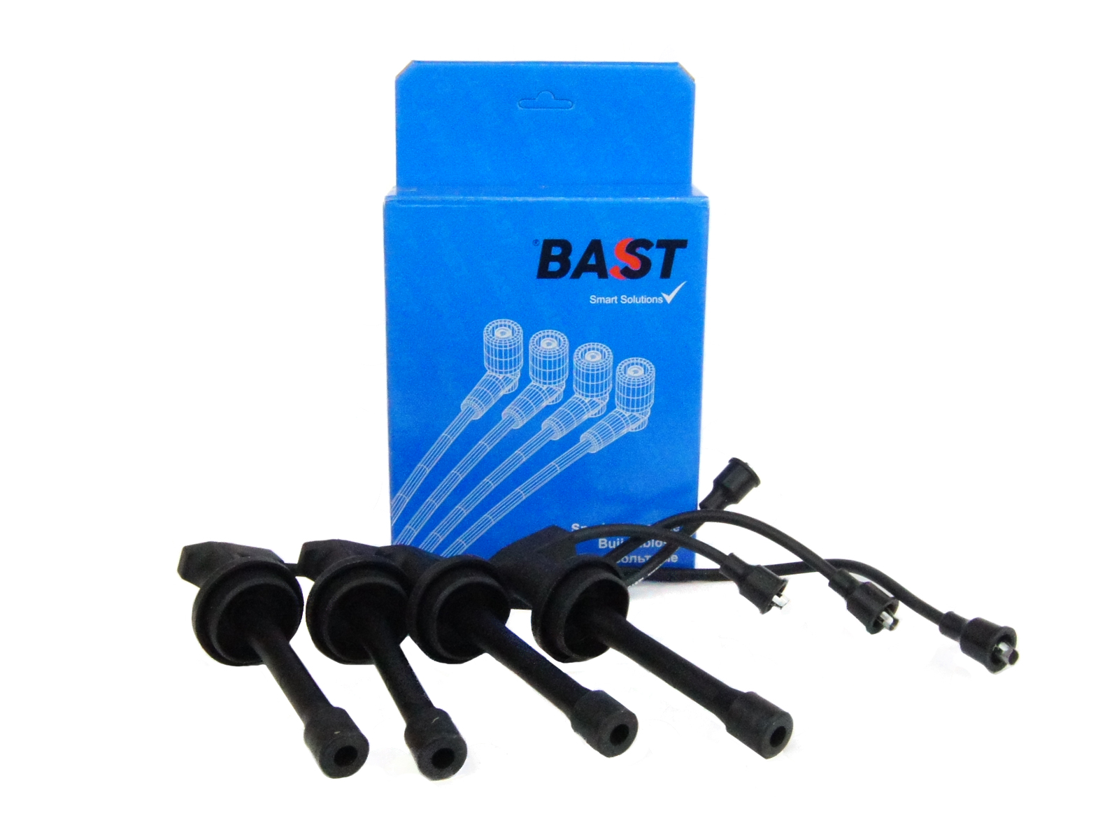 Провода в/в для а/м УАЗ 31519, 3163 дв. 409 с наконеч. "BAST" силикон (к-кт)